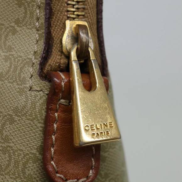 CELINE Macadam Canvas Hand Bag Beige Auth bs12761 - Picture 9 of 16